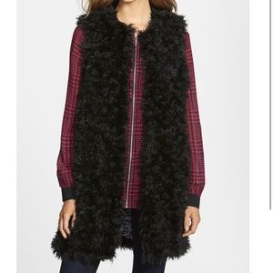 LN MICHAEL Michael Kors Long Faux Fur Vest SFH